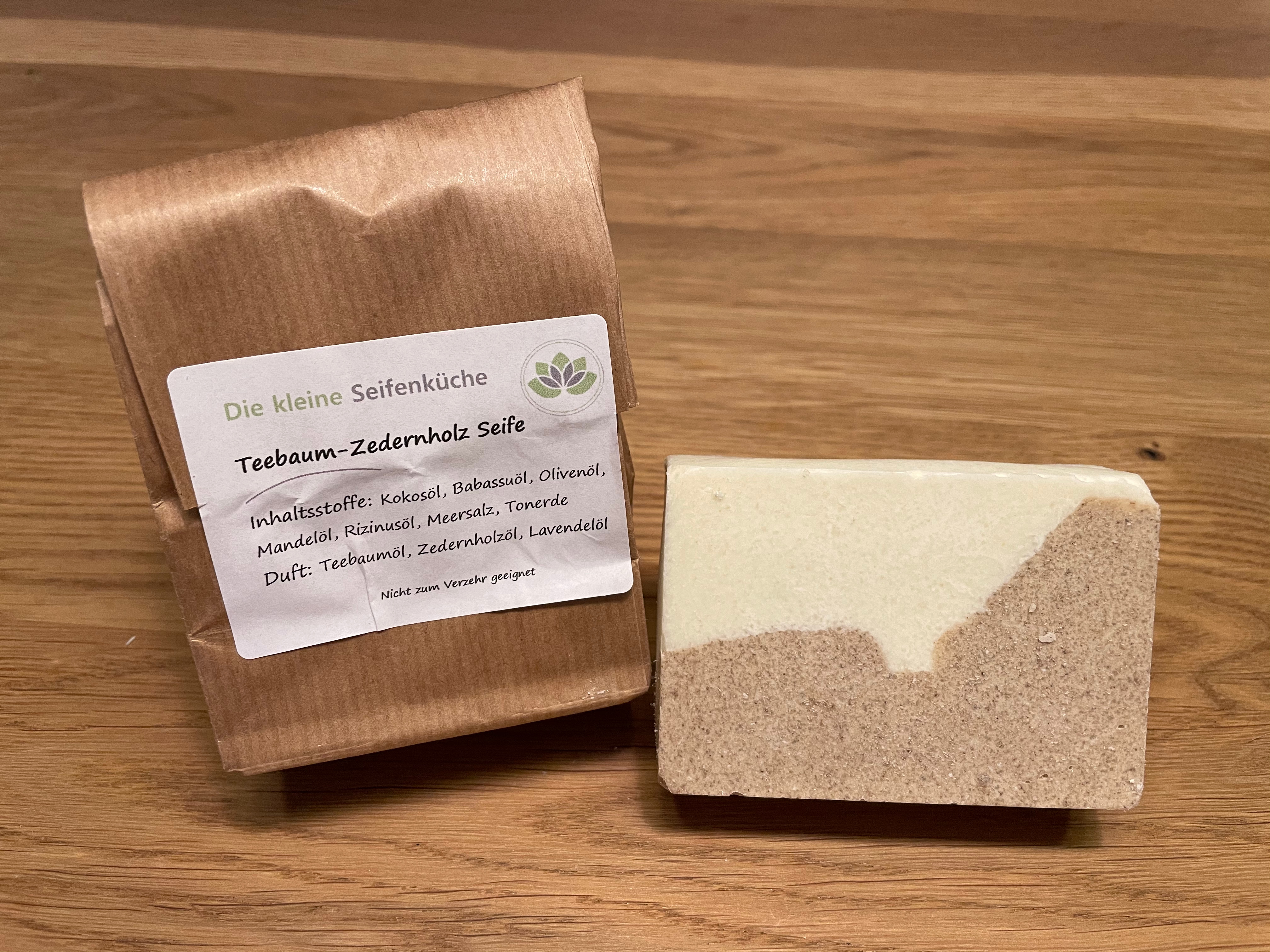 Teebaum-Zedernholz Seife (gegen Pickel bzw. Akne)